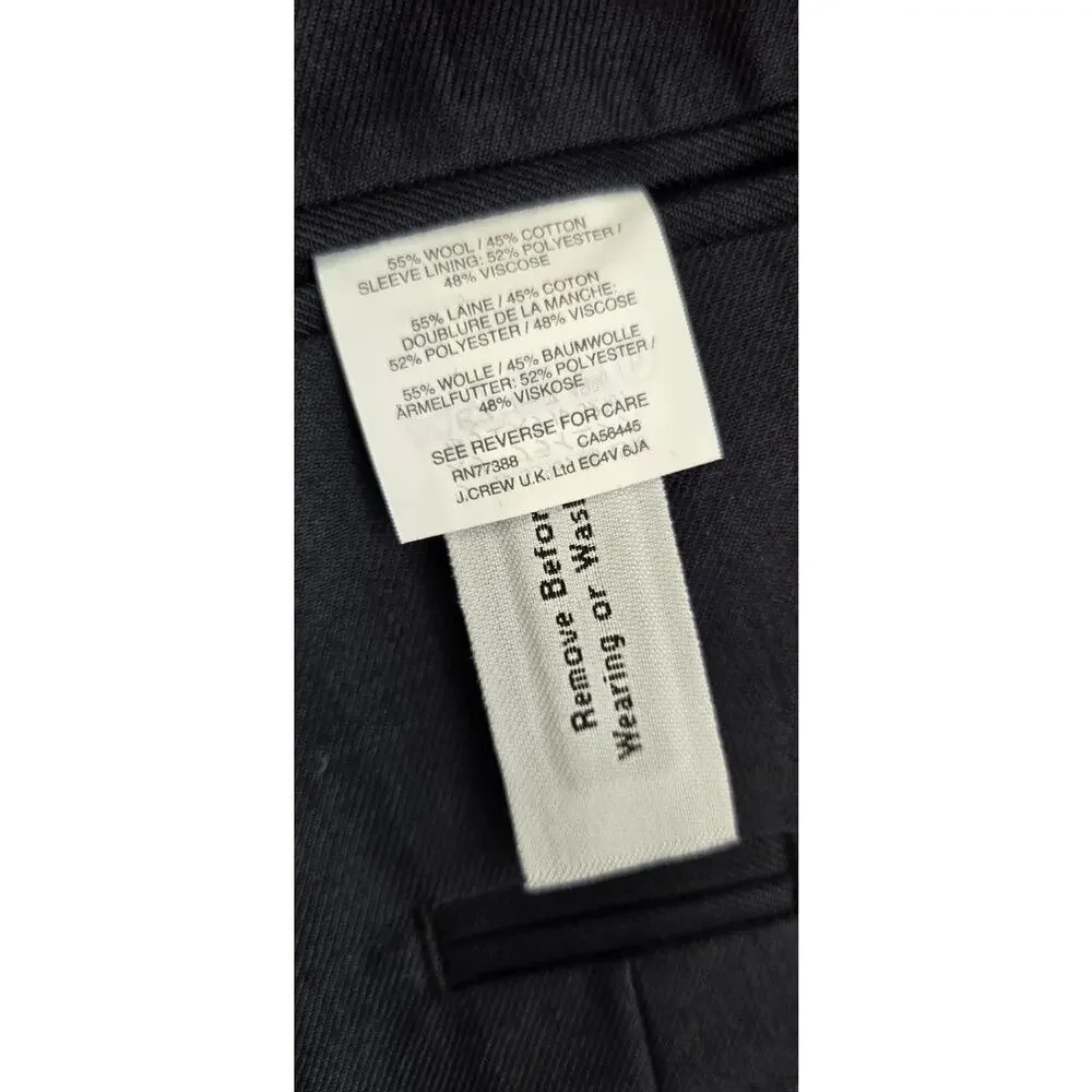 Men's J. Crew Ludlow Slim-fit In American Wool Sport Coat Blazer Size 36/S,